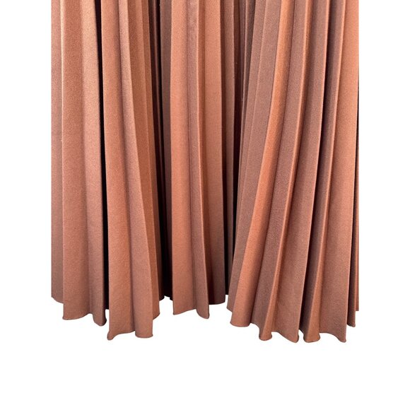 2/$30 Brown Pleated Midi Skirt By InCity Size 16Y Soft Fabric Flowy Design - Picture 8 of 13
